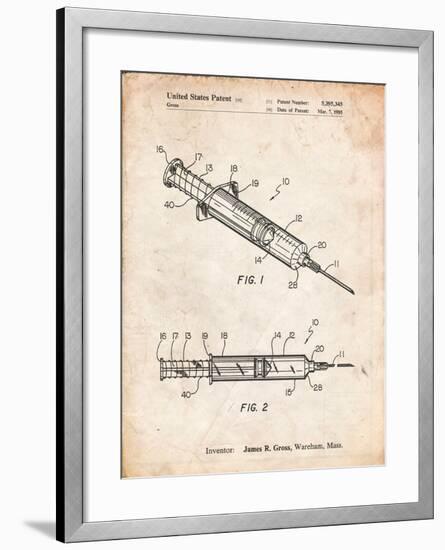 Syringe Patent-Cole Borders-Framed Art Print