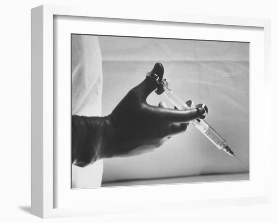 Syringe Used for Local Anaesthetic-Ed Clark-Framed Photographic Print
