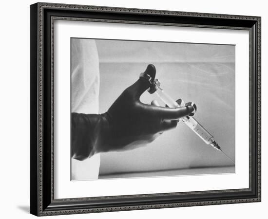 Syringe Used for Local Anaesthetic-Ed Clark-Framed Photographic Print