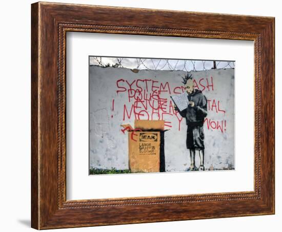 System Crash-Banksy-Framed Giclee Print