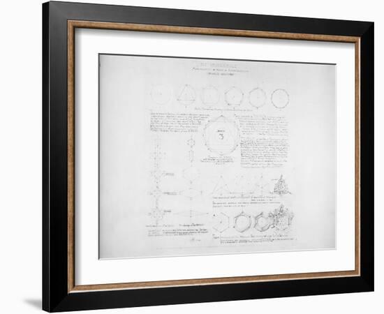 System of Architectural Ornament: Plate 3, the Inorganic, 1922-23-Louis Sullivan-Framed Giclee Print
