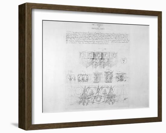 System of Architectural Ornament: Plate 7, the Values of Parallel Axes, 1922-23-Louis Sullivan-Framed Giclee Print