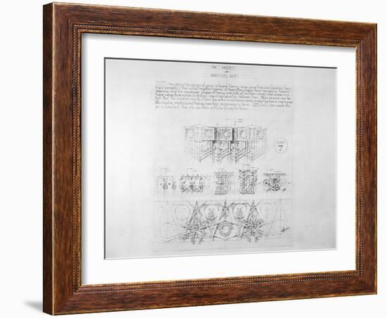 System of Architectural Ornament: Plate 7, the Values of Parallel Axes, 1922-23-Louis Sullivan-Framed Giclee Print