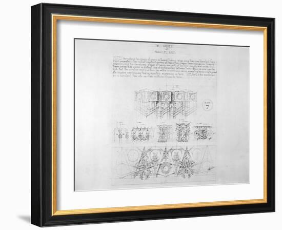 System of Architectural Ornament: Plate 7, the Values of Parallel Axes, 1922-23-Louis Sullivan-Framed Giclee Print