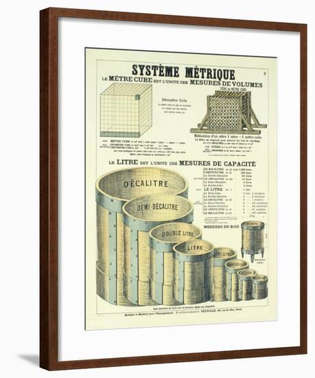 Systeme Metrique (The Metric System)-Deyrolle-Framed Collectable Print