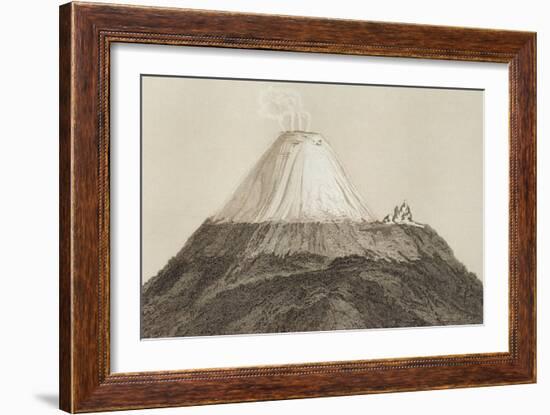 T.1594 Cotopaxi, Drawn by Stock from a Sketch by Humboldt, Engraved by Edmond Lebel (1834-1908)…-Friedrich Alexander, Baron Von Humboldt-Framed Giclee Print