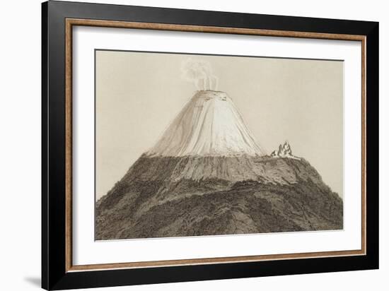 T.1594 Cotopaxi, Drawn by Stock from a Sketch by Humboldt, Engraved by Edmond Lebel (1834-1908)…-Friedrich Alexander, Baron Von Humboldt-Framed Giclee Print