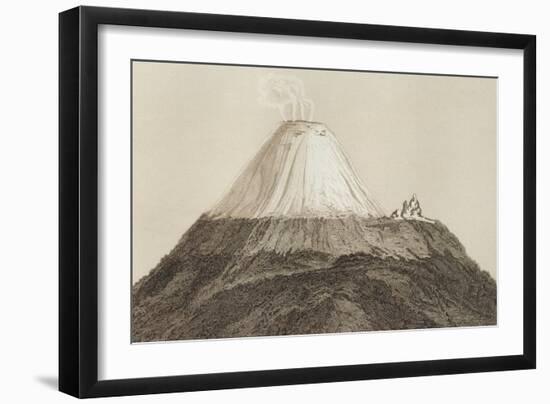 T.1594 Cotopaxi, Drawn by Stock from a Sketch by Humboldt, Engraved by Edmond Lebel (1834-1908)…-Friedrich Alexander, Baron Von Humboldt-Framed Giclee Print