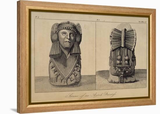 T.1596 Statue of an Aztec Priestess, Front and Back View, from Vol I of 'Researches Concerning…-Friedrich Alexander, Baron Von Humboldt-Framed Premier Image Canvas