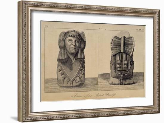 T.1596 Statue of an Aztec Priestess, Front and Back View, from Vol I of 'Researches Concerning…-Friedrich Alexander, Baron Von Humboldt-Framed Giclee Print