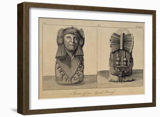 T.1596 Statue of an Aztec Priestess, Front and Back View, from Vol I of 'Researches Concerning…-Friedrich Alexander, Baron Von Humboldt-Framed Giclee Print