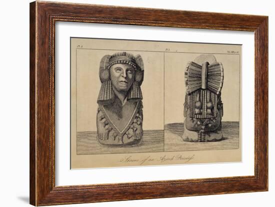 T.1596 Statue of an Aztec Priestess, Front and Back View, from Vol I of 'Researches Concerning…-Friedrich Alexander, Baron Von Humboldt-Framed Giclee Print