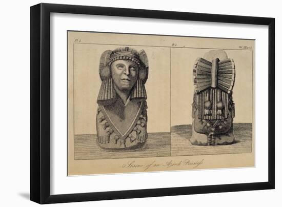 T.1596 Statue of an Aztec Priestess, Front and Back View, from Vol I of 'Researches Concerning…-Friedrich Alexander, Baron Von Humboldt-Framed Giclee Print