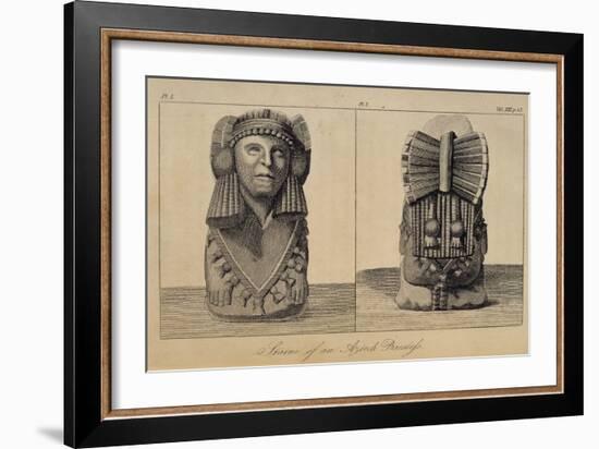 T.1596 Statue of an Aztec Priestess, Front and Back View, from Vol I of 'Researches Concerning…-Friedrich Alexander, Baron Von Humboldt-Framed Giclee Print