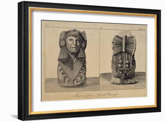 T.1596 Statue of an Aztec Priestess, Front and Back View, from Vol I of 'Researches Concerning…-Friedrich Alexander, Baron Von Humboldt-Framed Giclee Print