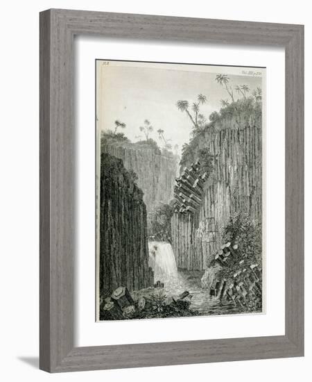 T.1597 Cascade of Regla, Near Mexico, from Vol I of 'Researches Concerning the Institutions and…-Friedrich Alexander, Baron Von Humboldt-Framed Giclee Print