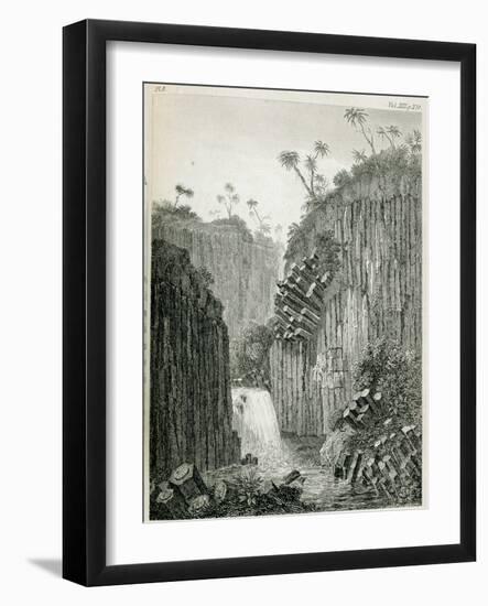 T.1597 Cascade of Regla, Near Mexico, from Vol I of 'Researches Concerning the Institutions and…-Friedrich Alexander, Baron Von Humboldt-Framed Giclee Print