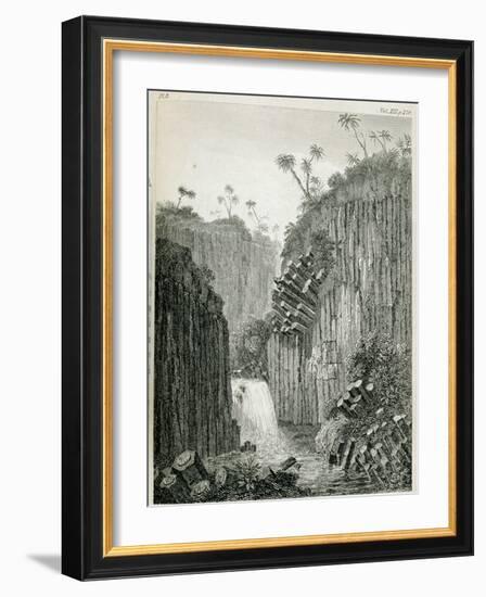 T.1597 Cascade of Regla, Near Mexico, from Vol I of 'Researches Concerning the Institutions and…-Friedrich Alexander, Baron Von Humboldt-Framed Giclee Print