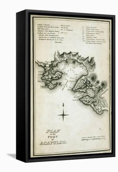 T.1598 Plan of the Port of Acapulco, Engraved by W. Lowry, from 'Plates to Alexander De…-Friedrich Alexander, Baron Von Humboldt-Framed Premier Image Canvas