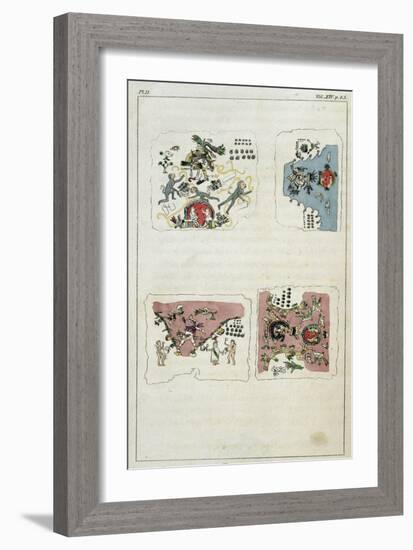 T.1601 Epochs of Nature According to the Aztech (Sic.) Mythology, from Vol II of 'Researches…-Friedrich Alexander, Baron Von Humboldt-Framed Giclee Print
