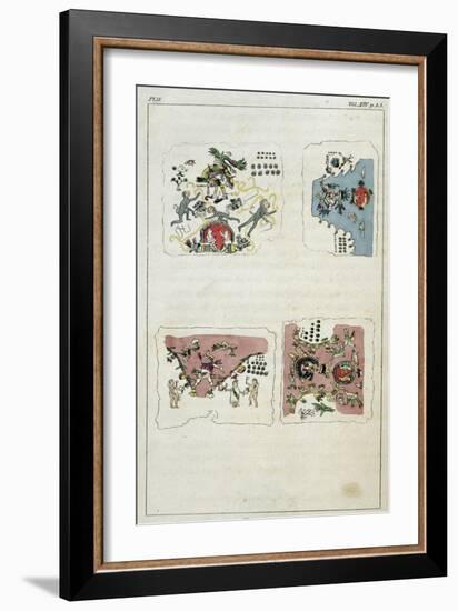 T.1601 Epochs of Nature According to the Aztech (Sic.) Mythology, from Vol II of 'Researches…-Friedrich Alexander, Baron Von Humboldt-Framed Giclee Print
