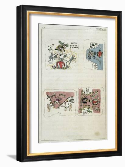 T.1601 Epochs of Nature According to the Aztech (Sic.) Mythology, from Vol II of 'Researches…-Friedrich Alexander, Baron Von Humboldt-Framed Giclee Print