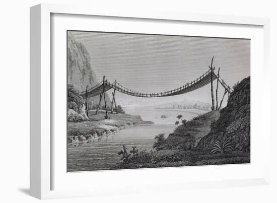 T.1603 Bridge of Ropes, Near Penipe, from Vol II of 'Researches Concerning the Institutions and…-Friedrich Alexander, Baron Von Humboldt-Framed Giclee Print