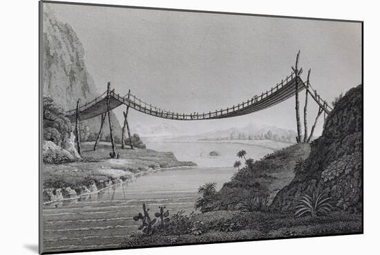 T.1603 Bridge of Ropes, Near Penipe, from Vol II of 'Researches Concerning the Institutions and…-Friedrich Alexander, Baron Von Humboldt-Mounted Giclee Print
