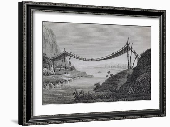 T.1603 Bridge of Ropes, Near Penipe, from Vol II of 'Researches Concerning the Institutions and…-Friedrich Alexander, Baron Von Humboldt-Framed Giclee Print