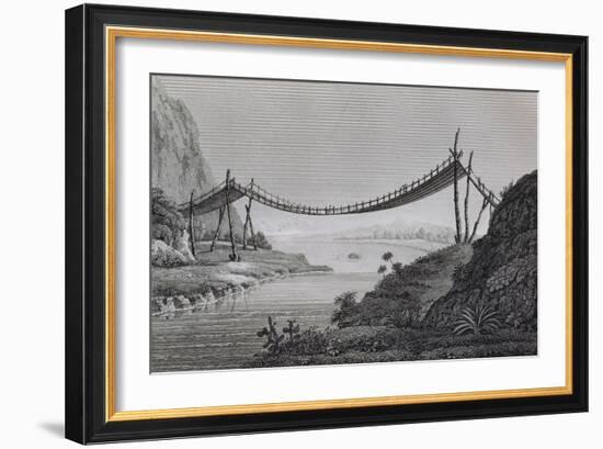 T.1603 Bridge of Ropes, Near Penipe, from Vol II of 'Researches Concerning the Institutions and…-Friedrich Alexander, Baron Von Humboldt-Framed Giclee Print