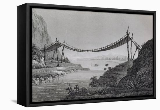 T.1603 Bridge of Ropes, Near Penipe, from Vol II of 'Researches Concerning the Institutions and…-Friedrich Alexander, Baron Von Humboldt-Framed Premier Image Canvas