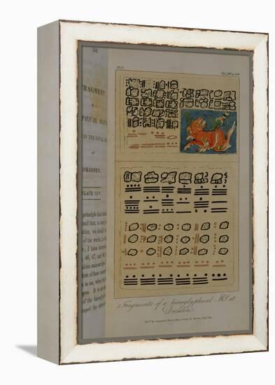 T.1605 Fragments of a Hieroglyphical Manuscript at Dresden, from Vol II of 'Researches Concerning…-Friedrich Alexander, Baron Von Humboldt-Framed Premier Image Canvas