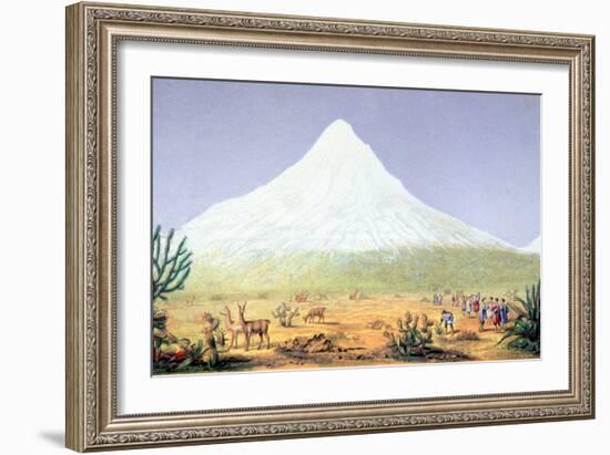 T.1607 Chimborazo, from 'Views of Nature', Pub. C.1850-Friedrich Alexander, Baron Von Humboldt-Framed Giclee Print