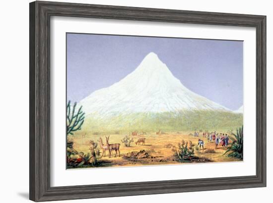 T.1607 Chimborazo, from 'Views of Nature', Pub. C.1850-Friedrich Alexander, Baron Von Humboldt-Framed Giclee Print