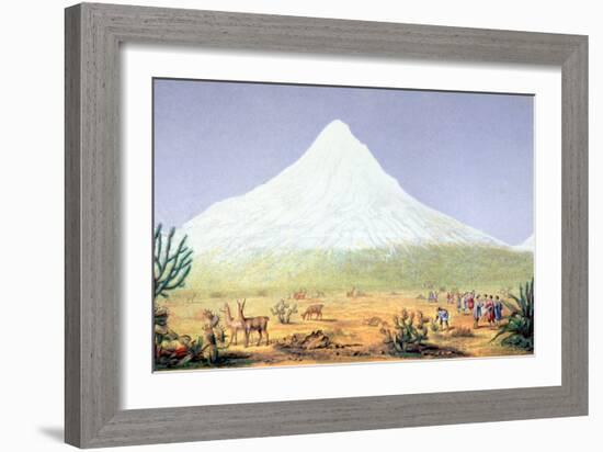 T.1607 Chimborazo, from 'Views of Nature', Pub. C.1850-Friedrich Alexander, Baron Von Humboldt-Framed Giclee Print