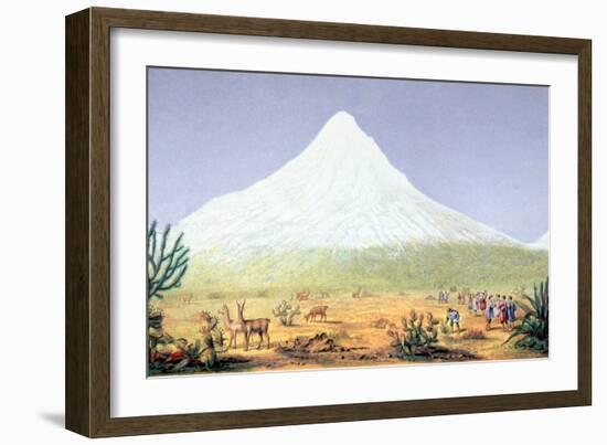 T.1607 Chimborazo, from 'Views of Nature', Pub. C.1850-Friedrich Alexander, Baron Von Humboldt-Framed Giclee Print