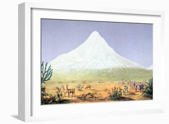 T.1607 Chimborazo, from 'Views of Nature', Pub. C.1850-Friedrich Alexander, Baron Von Humboldt-Framed Giclee Print