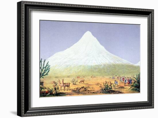 T.1607 Chimborazo, from 'Views of Nature', Pub. C.1850-Friedrich Alexander, Baron Von Humboldt-Framed Giclee Print