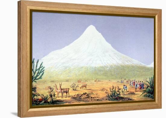 T.1607 Chimborazo, from 'Views of Nature', Pub. C.1850-Friedrich Alexander, Baron Von Humboldt-Framed Premier Image Canvas