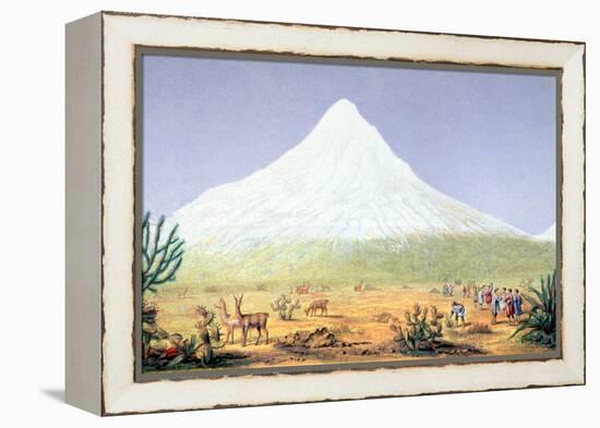 T.1607 Chimborazo, from 'Views of Nature', Pub. C.1850-Friedrich Alexander, Baron Von Humboldt-Framed Premier Image Canvas