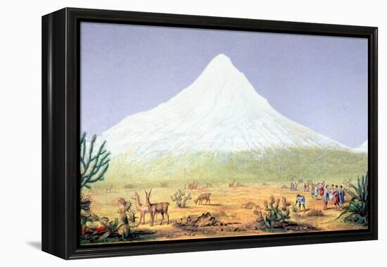 T.1607 Chimborazo, from 'Views of Nature', Pub. C.1850-Friedrich Alexander, Baron Von Humboldt-Framed Premier Image Canvas