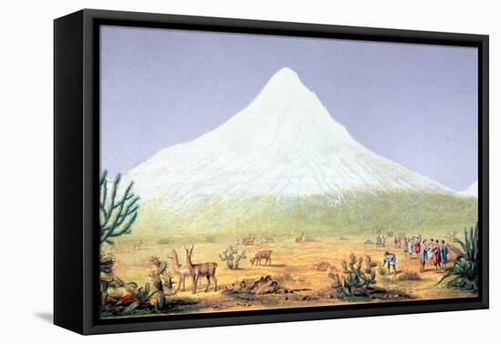 T.1607 Chimborazo, from 'Views of Nature', Pub. C.1850-Friedrich Alexander, Baron Von Humboldt-Framed Premier Image Canvas