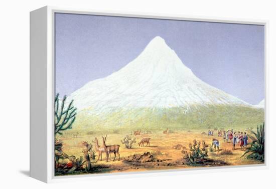 T.1607 Chimborazo, from 'Views of Nature', Pub. C.1850-Friedrich Alexander, Baron Von Humboldt-Framed Premier Image Canvas