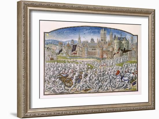 T.2 Fol.287 Victory of the Inhabitants of Ghent Led by Philipp Van Artevelde before Bruges in 1381-French-Framed Giclee Print