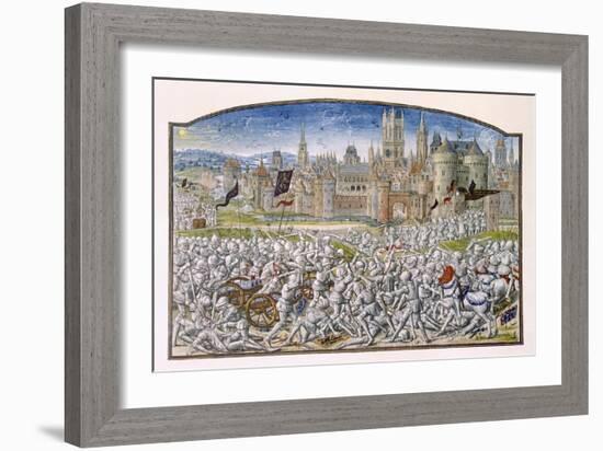 T.2 Fol.287 Victory of the Inhabitants of Ghent Led by Philipp Van Artevelde before Bruges in 1381-French-Framed Giclee Print