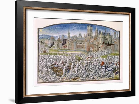 T.2 Fol.287 Victory of the Inhabitants of Ghent Led by Philipp Van Artevelde before Bruges in 1381-French-Framed Giclee Print