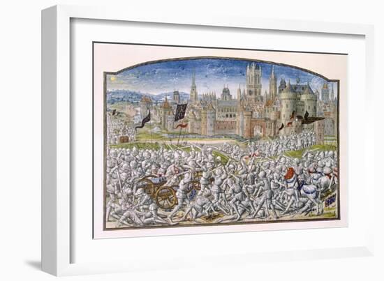 T.2 Fol.287 Victory of the Inhabitants of Ghent Led by Philipp Van Artevelde before Bruges in 1381-French-Framed Giclee Print