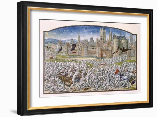 T.2 Fol.287 Victory of the Inhabitants of Ghent Led by Philipp Van Artevelde before Bruges in 1381-French-Framed Giclee Print