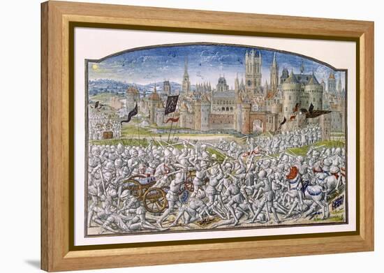 T.2 Fol.287 Victory of the Inhabitants of Ghent Led by Philipp Van Artevelde before Bruges in 1381-French-Framed Premier Image Canvas