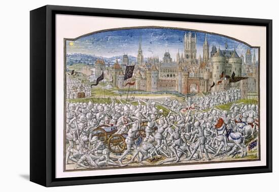 T.2 Fol.287 Victory of the Inhabitants of Ghent Led by Philipp Van Artevelde before Bruges in 1381-French-Framed Premier Image Canvas